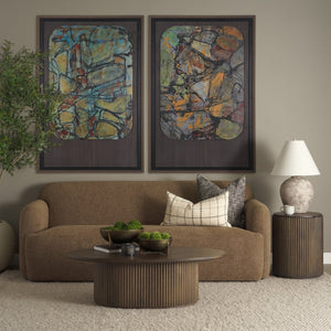 Mercana Saga Plush Textured Brown Sofa - Timeless Comfort with Soft Curves for Cozy Living Spaces 71196