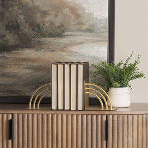 Mercana Hope Sculptural Bookends with Rainbow Arches – Elegant Decorative Accents for Home & Office Decor 70525