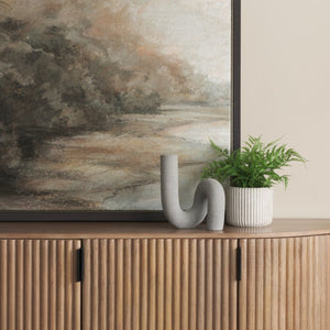 Mercana Kailyn Modern Sculptural Decorative Object for Stylish Home Décor, Perfect for Shelves & Tables Concrete Gray | Resin 71079