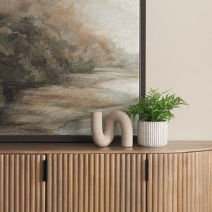 Mercana Kailas U-Shaped Decorative Object: Modern Matte Accent for Stylish Interiors, Lightweight & Durable Sandstone | Resin 71081