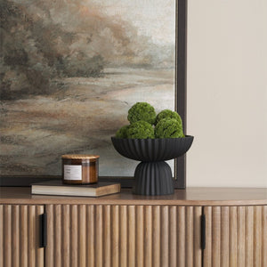 Mercana Ciaran Decorative Bowl - Sculptural Metal Accent for Modern Interiors, Perfect for Stylish Décor Matte Black 71158