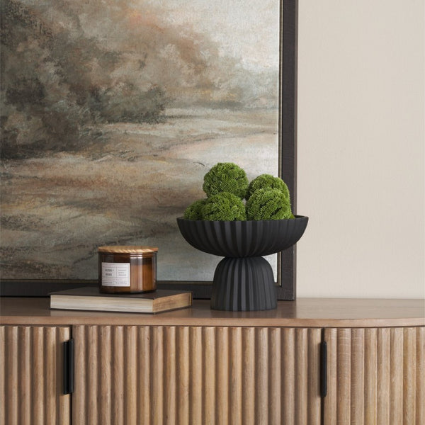 Mercana Ciaran Decorative Bowl - Sculptural Metal Accent for Modern Interiors, Perfect for Stylish Décor Matte Black 71158