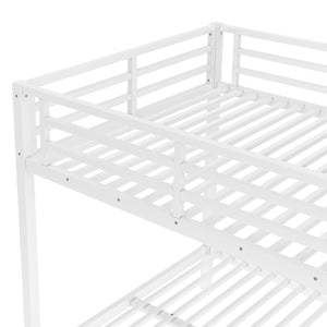 English Elm Metal Full over Full Bunk Bed Sturdy Steel Frame for Teens & Adults, Space-Saving, Noise-Reduced Design W1580P329015