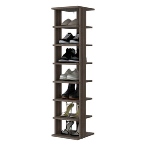 English Elm Fm Furniture Ivonny 7-Tier Freestanding Shoe Rack - Slim, Modern Organizer For Easy Access & Style B128P361093