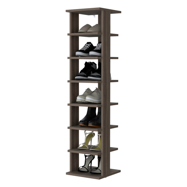 English Elm Fm Furniture Ivonny 7-Tier Freestanding Shoe Rack - Slim, Modern Organizer For Easy Access & Style B128P361093