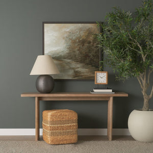 Mercana Maya Handcrafted Seagrass Pouf – Versatile Accent for Seating, Footrest, or Table in Warm Tones Brown Seagrass | Square 69576