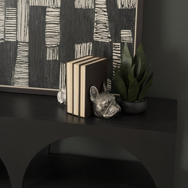 Mercana Bruno Sculptural American Bulldog Bookends – Stylish Metal Decor for Modern Homes & Offices 68925
