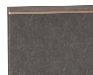 Sunpan ALTMAN Bed - King Size Modern Design with Faux Leather Headboard & Durable Oak Frame for Elegance 106805
