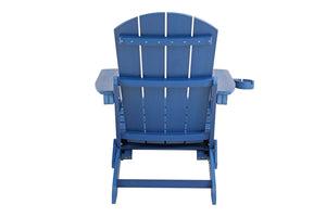 English Elm Lounge Chair - Durable Dark Blue Outdoor Seating, All-Weather Design With Stainless Steel Hardware W2085P362973