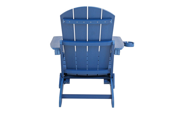 English Elm Lounge Chair - Durable Dark Blue Outdoor Seating, All-Weather Design With Stainless Steel Hardware W2085P362973