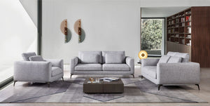 VIG Furniture Divani Casa Beaman - Modern Grey Fabric Sofa Set VGMB-C021-SOFA-SET-GRY