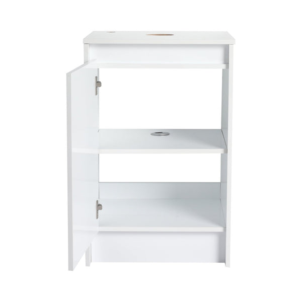 English Elm 20" Freestanding Vanity with Ceramic Sink Soft Close Storage Glossy White Bath W999S00386
