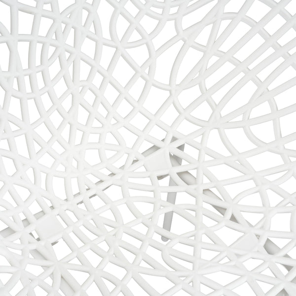 English Elm Christopher Knight Home® - Neiman Outdoor Dining Chair Set of 2 with Weather-Resistant Iron Frame and Perforated Diamond Design White N775P256374W