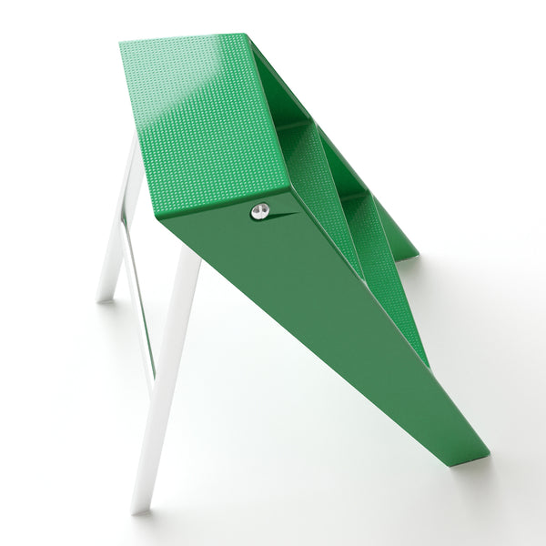 English Elm Home Foldable Ladder Frame multi-use ABS+Steel stool side table bookshelf anti-slip compact stand Olive Green W3318P308257