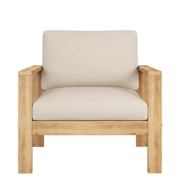 English Elm Christopher Knight Home® - Outdoor 4-Piece Acacia Sectional Patio Sofa Set - Stylish, Weather-Resistant Comfort For Your Space N757S438059B