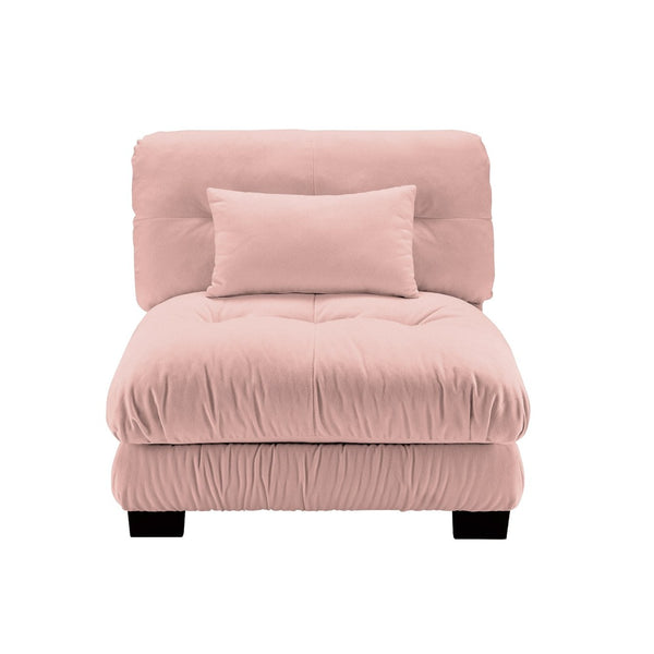 English Elm 27 Modular Armless Chenille Sofa Unit with Solid Wood Frame for Flexible Living Room Seating Pink W714P253478