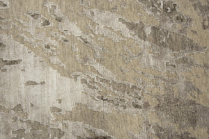 Alora Decor Noble Hand-Knotted Beige & Ivory Stripe Rug With Hand-Spun Nz Wool And Viscose Sheen, Luxe Texture 10' x 14' 01101110200041014