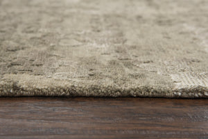 Alora Decor Noble Hand-Knotted Beige & Ivory Stripe Rug With Hand-Spun Nz Wool And Viscose Sheen, Luxe Texture 10' x 14' 01101110200041014