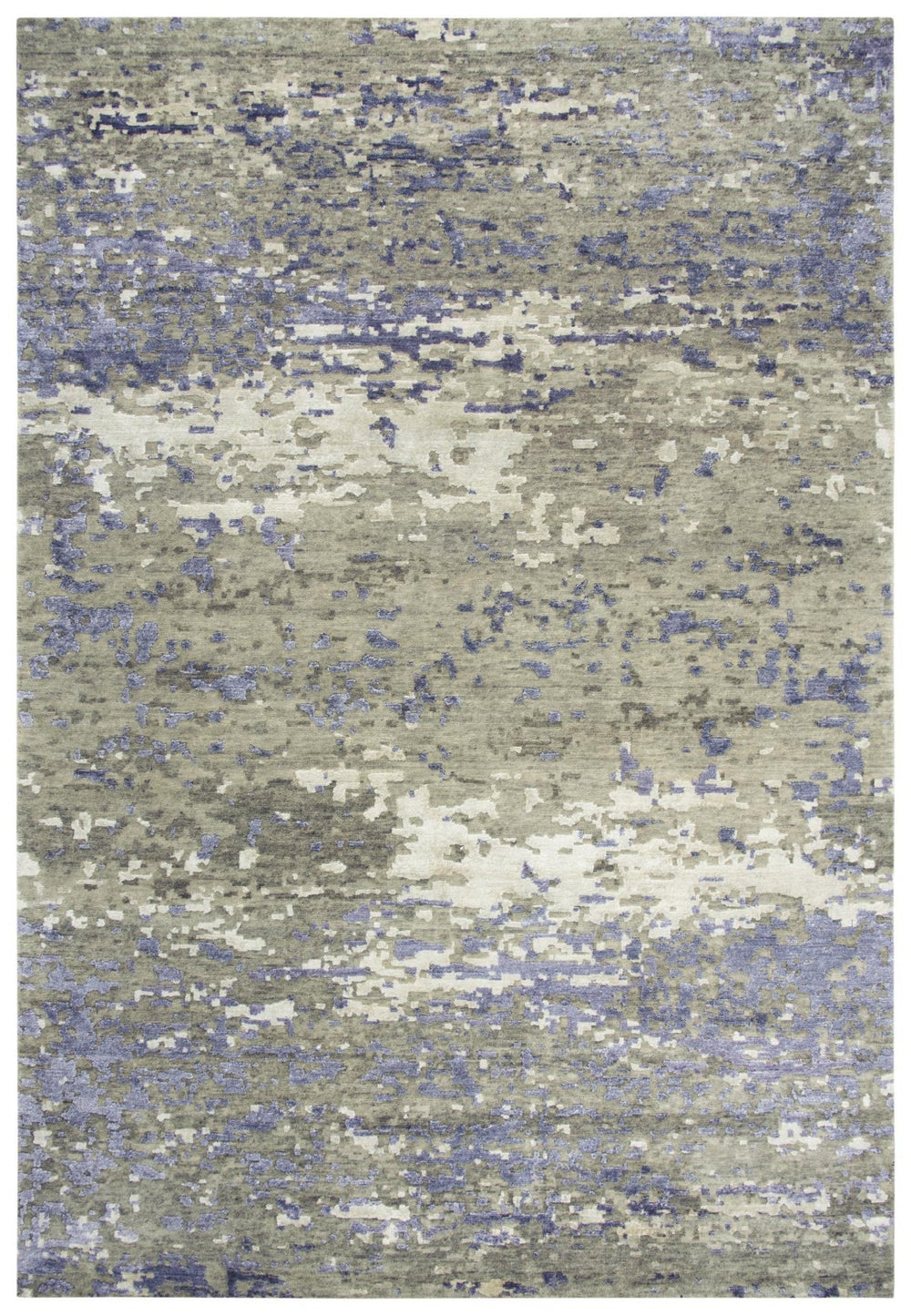 Alora Decor Noble Hand-Knotted Lavender Rectangle Rug — Hand-Spun New Zealand Wool With Viscose Sheen, Luxe Texture 9' x 12' 01101110512040912