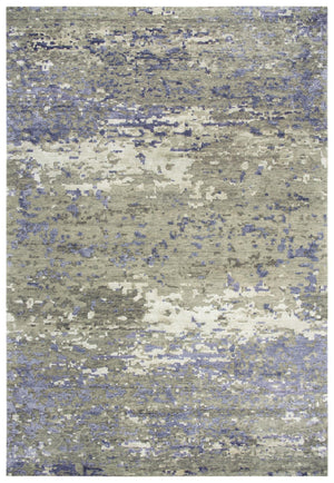 Alora Decor Noble Hand-Knotted Lavender Rectangle Rug — Hand-Spun New Zealand Wool With Viscose Sheen, Luxe Texture 9' x 12' 01101110512040912
