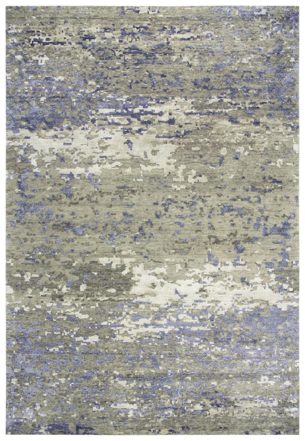 Alora Decor Noble Hand-Knotted Lavender Rectangle Rug — Hand-Spun New Zealand Wool With Viscose Sheen, Luxe Texture 9' x 12' 01101110512040912