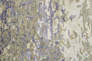 Alora Decor Noble Hand-Knotted Lavender Rectangle Rug — Hand-Spun New Zealand Wool With Viscose Sheen, Luxe Texture 9' x 12' 01101110512040912
