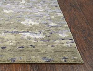 Alora Decor Noble Hand-Knotted Lavender Rectangle Rug — Hand-Spun New Zealand Wool With Viscose Sheen, Luxe Texture 9' x 12' 01101110512040912
