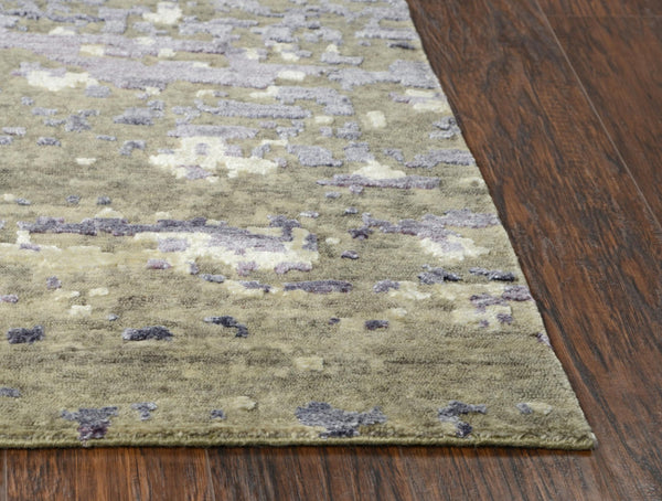 Alora Decor Noble Hand-Knotted Lavender Rectangle Rug — Hand-Spun New Zealand Wool With Viscose Sheen, Luxe Texture 9' x 12' 01101110512040912