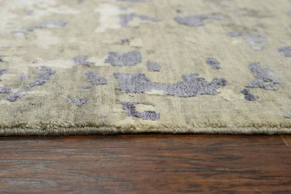 Alora Decor Noble Hand-Knotted Lavender Rectangle Rug — Hand-Spun New Zealand Wool With Viscose Sheen, Luxe Texture 9' x 12' 01101110512040912