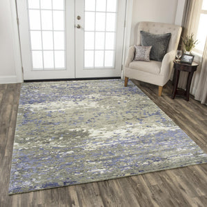 Alora Decor Noble Hand-Knotted Lavender Rectangle Rug — Hand-Spun New Zealand Wool With Viscose Sheen, Luxe Texture 9' x 12' 01101110512040912