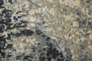 Alora Decor Noble Hand-Knotted Neutral Abstract Rug — Wool-Viscose Blend, Textured Hand-Carved Design For Modern Spaces 10' x 14' 01101110604331014