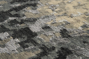 Alora Decor Noble Hand-Knotted Neutral Abstract Rug — Wool-Viscose Blend, Textured Hand-Carved Design For Modern Spaces 10' x 14' 01101110604331014
