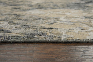 Alora Decor Noble Hand-Knotted Neutral Abstract Rug — Wool-Viscose Blend, Textured Hand-Carved Design For Modern Spaces 10' x 14' 01101110604331014