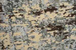 Alora Decor Noble Hand-Knotted Modern Rug In Neutral Abstract Palette — New Zealand Wool With Viscose Sheen 10' x 14' 01101110804331014
