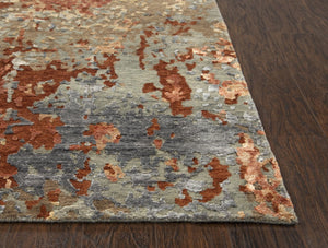 Alora Decor Noble Hand-Knotted Modern Abstract Rug In Wool-Viscose Blend With Distressed Texture And Depth 10' x 14' 01101110912331014