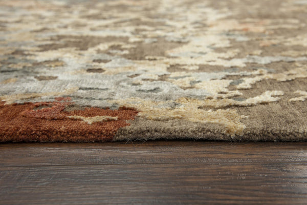 Alora Decor Noble Hand-Knotted Modern Abstract Rug In Wool-Viscose Blend With Distressed Texture And Depth 10' x 14' 01101110912331014