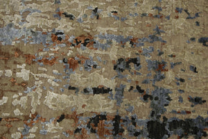 Alora Decor Noble Luxurious Hand-Knotted Beige Wool-Viscose Rug With Ombre Texture, Artisanal Finish For Modern Spaces 9' x 12' 01101111000040912
