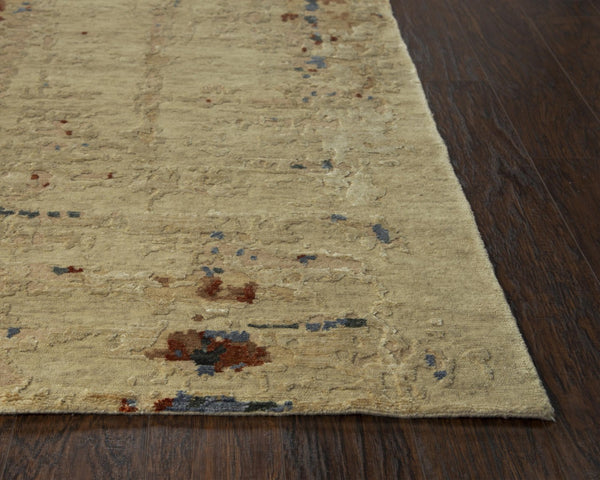 Alora Decor Noble Luxurious Hand-Knotted Beige Wool-Viscose Rug With Ombre Texture, Artisanal Finish For Modern Spaces 9' x 12' 01101111000040912
