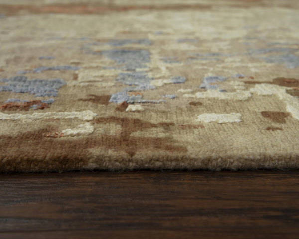 Alora Decor Noble Luxurious Hand-Knotted Beige Wool-Viscose Rug With Ombre Texture, Artisanal Finish For Modern Spaces 9' x 12' 01101111000040912