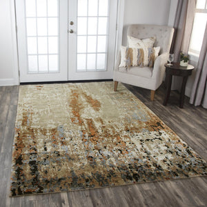 Alora Decor Noble Luxurious Hand-Knotted Beige Wool-Viscose Rug With Ombre Texture, Artisanal Finish For Modern Spaces 9' x 12' 01101111000040912