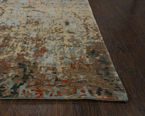 Alora Decor Noble Hand-Knotted Wool Viscose Abstract Rug With Carved Texture, Muted Neutrals And Subtle Shimmer 10' x 14' 01101111100541014