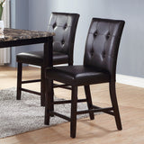 English Elm Leroux Upholstered Counter Height Chairs In Espresso Finish, Set Of 2