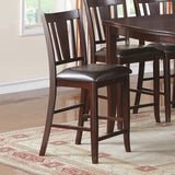 English Elm Darrell Upholstered Counter Height Chairs In Dark Brown Finish, Set Of 2