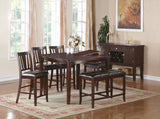 English Elm Darrell Upholstered Counter Height Chairs In Dark Brown Finish, Set Of 2