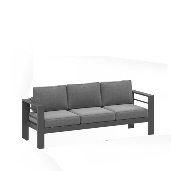English Elm All-weather 5-piece Outdoor Conversation Set with Iron Frame and Olefin Cushions Gray B082S00108