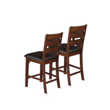 English Elm Sara Ladder Back Dining Height Chairs In Brown, Set Of 2