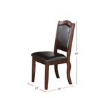 Brown Faux Leather Dining Chairs, Set of 2 - Elegant Design, Sturdy Wood Frame, 250 lbs Capacity