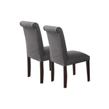 English Elm Blue Grey Fabric Dining Chairs, Set Of 2