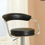 English Elm Set Of 2 Black Faux Leather Bar Stools