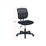 English Elm Mesh Back Adjustable Office Chair In Black